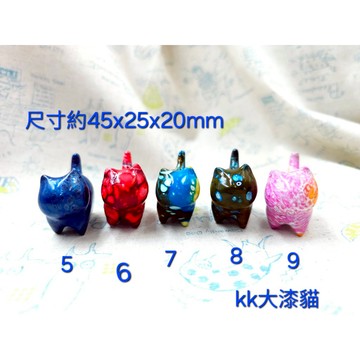 貓咪大漆工藝雕刻件 水晶木頭串珠配件kk000