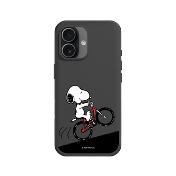 iPhone 17 SolidX 黑 - 史努比 Snoopy - 騎腳踏車
