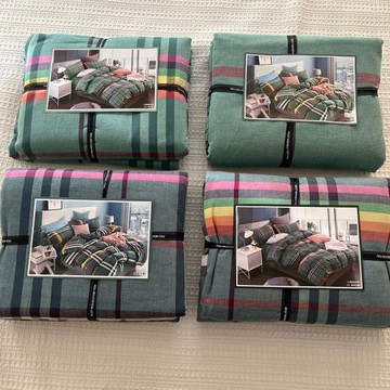 庫存特價處理100%純棉水洗棉四件套全棉雙人被套被罩床上用品甩貨