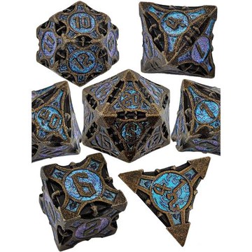 金屬coc跑團骰子dnd龍與地下城多面rpg色子dice克蘇魯d20桌游游戲