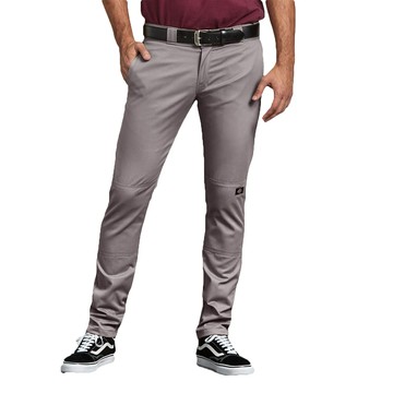 🈹特賣5折!!【DICKIES】WP811 SV FLEX Skinny Pants 低腰窄版雙膝補釘 工作長褲 (銀灰)