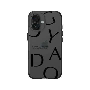 iPhone 16 Clear (相機按鈕) 酷墨灰 - 好日曆 GOODAY (星期安有限公司) - 大好日子(黑字款)