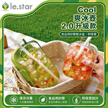 Lestar Cool 爽冰壺2.0升級款/食品用矽膠製冰盒/附吸管 500ml-白色