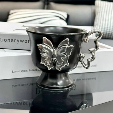 高顏值陶瓷咖啡杯碟設計釉下彩復古馬克杯下午茶杯水杯女生伴手禮