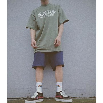 bboy嘻哈街舞old school說唱popping小領口over size短袖重磅T恤
