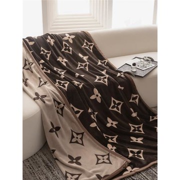 雙面印花法蘭絨毯子單雙人蓋毯珊瑚絨毛毯加厚冬季午睡毯現代簡約