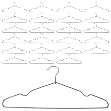 理享家 實心四層 強力防滑衣架 24個  沉穩灰  40.5x18cm