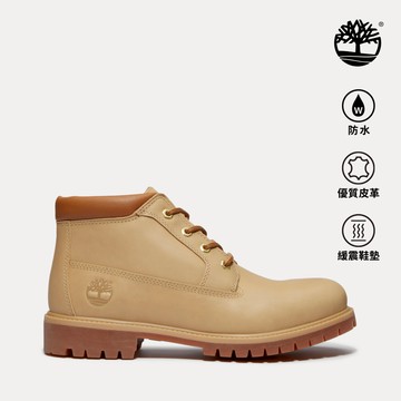 【網路限定】Timberland 男款淺米色精萃皮革Timberland® Premium防水中筒靴|A6DVDEN2