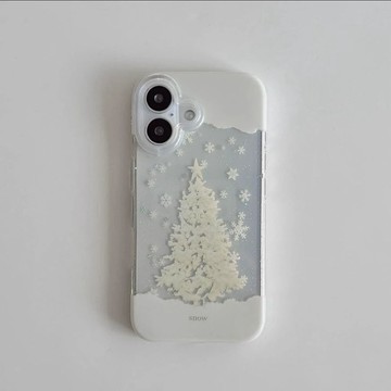 秋冬新品✨氛圍感圣誕樹雪花適用蘋果17161514手機殼13/12/X/XR/7P11軟殼8p