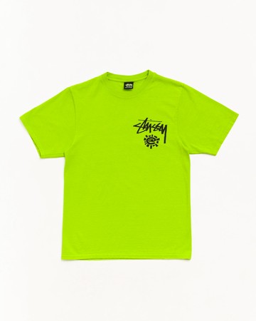 STUSSY & ALWAYS WORLD TOUR TEE LIME