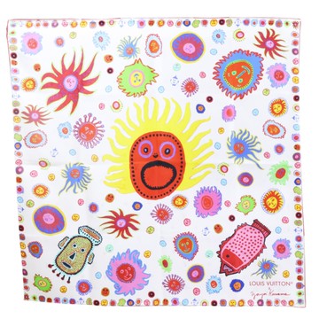 【二手名牌BRAND OFF】LOUIS VUITTON 路易威登 白色 絲綢 方巾 90*90 M78310