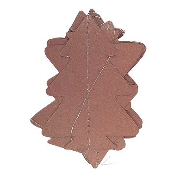 WARM HOUSE DECOR 暖&和家居 超可愛小聖誕樹掛旗 紙質  10顆樹掛旗(長2.5m)  閃銀 豎款  1組