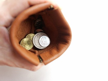 柔軟皮革零錢包，迷你收納包，有黑、棕與 Tan 色可選