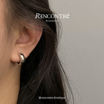 售完絕版‼️『現貨/韓國 時髦簡約！亮面光圈 無痛耳夾』Rencontre 無耳洞救星 夾式耳環 韓國耳夾