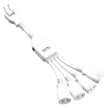 POLYWELL 寶利威爾 可轉向電源線組 1對4 PW15-T05-A086  1組