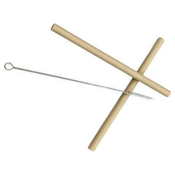 PUKU 藍色企鵝 午茶蛋捲矽膠吸管組  21cm  耐熱120℃  附清潔刷  2支  1組