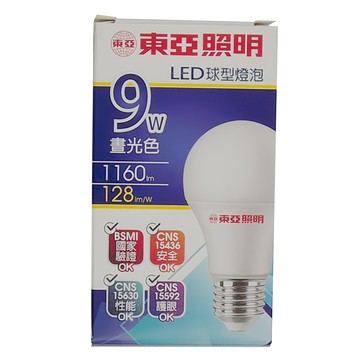 TOA 東亞照明 LED球型燈泡 9W 晝光色 E27  12顆