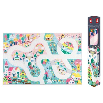Janod 情境遊戲墊 魔法城堡  120 x 0.3 x 77.5cm  混和顏色