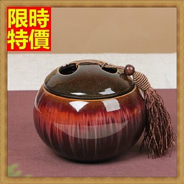 茶葉罐收納罐普洱茶罐-砂金罐窯變釉陶瓷茶葉罐圓形雙孔泡茶品茗用品69ab25【獨家進口】【米蘭精品】
