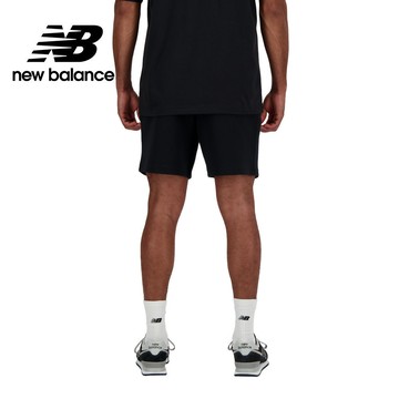 【New Balance】 NB 挺版太空棉短褲_男性_黑色_MS41552BK