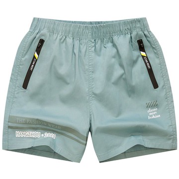 潮夏男短褲棉質三分沙灘褲寬松短褲居家休閑拉鏈褲子運動短褲四分