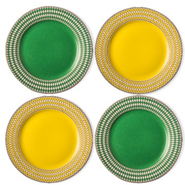 倫敦棋盤 19公分瓷盤 四件組