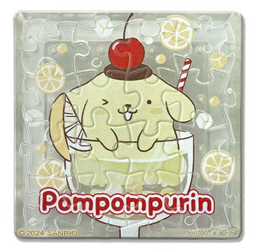 百耘圖 - Pompompurin布丁狗【氣泡水系列】酸甜柳橙拼圖磁鐵16片-透明(方) HP0116024
