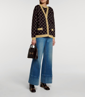 Gucci Cotton-blend lamé cardigan