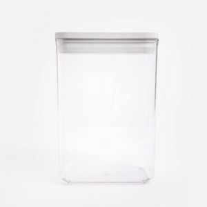 旋鈕式防潮PET密封罐3L 長形灰