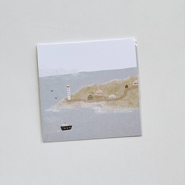 海邊 12公分方形藝術印刷品