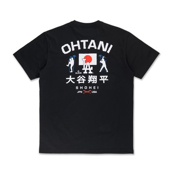 NEW ERA 男女 短袖上衣 MLB 大谷翔平 002 洛杉磯道奇 黑 NE14405250