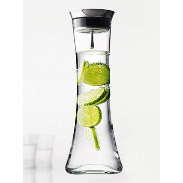 丹麥進口menu公主檸檬水杯360度倒水瓶無鉛玻璃冷水瓶涼水壺1.3L