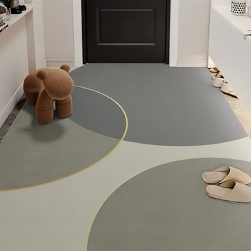 Arbor Home 喬木居家 如意 PVC皮革地墊  90 x 60cm  如意 深灰色 + 淺灰色 + 米色  1個