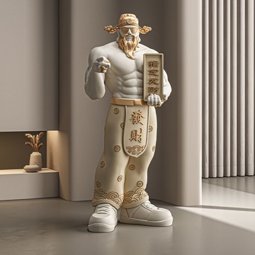 肌肉財神爺落地大擺件店鋪公司門口家用客廳裝飾高檔喬遷開業禮品J-77公司貨快速出貨