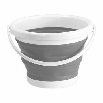 多功能折疊水桶 灰色 10L 露營便攜  1個