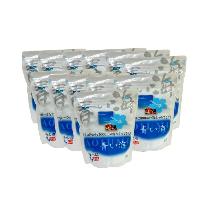 （株）青い海　沖縄の海水塩　青い海＜500g＞12袋　ケース販売品