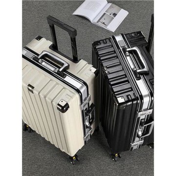 高顏值行李箱新款萬向輪拉桿箱男女通用鋁框旅行箱學生耐用行李箱