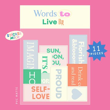 Words to live by 貼紙 (11 枚組)