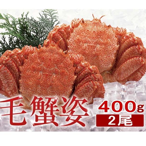 北海道産　毛がに姿2尾（400g × 2）