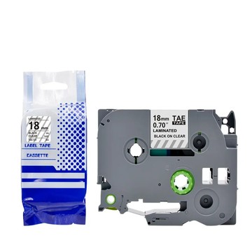 【TacTink】Brother標籤帶 色帶 TZE-141(透明底黑字)