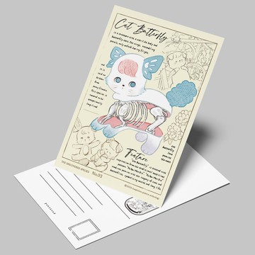 貓蝶分層標本明信片
