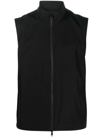 Zegna - high-neck zip-up vest - men - Polyester/Polyester - 50 - Black