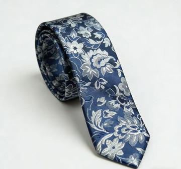 蓝色花卉丝质系列领带绅士搭配利器礼盒装