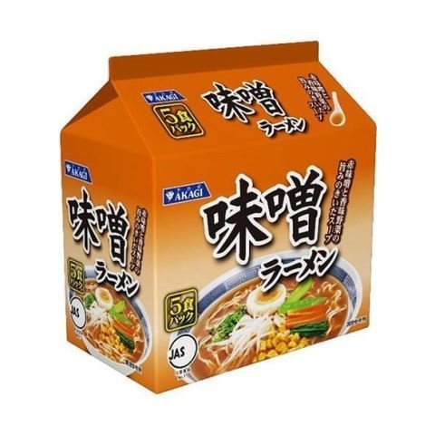 ＡＫＡＧＩ（アカギ） 味噌ラーメン ５食パック×6個セット アカギ インスタントラーメン