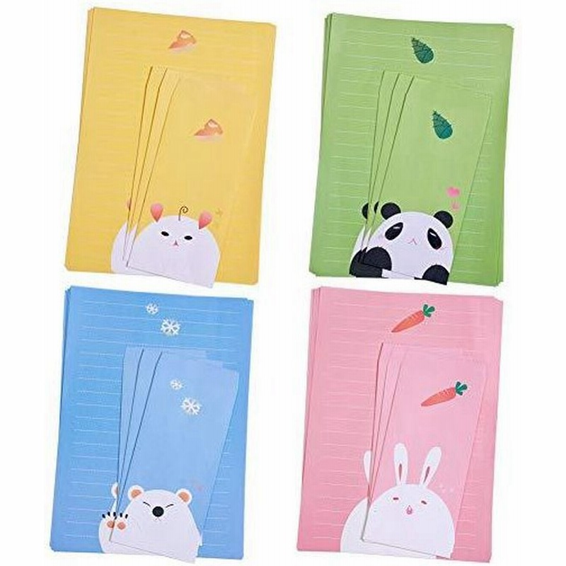 Minnilove 可愛い 便箋 封筒 4種類入 24枚便箋 12枚封筒 レターセット 手紙セット 挨拶の手紙 封筒付き 通販 Lineポイント最大0 5 Get Lineショッピング