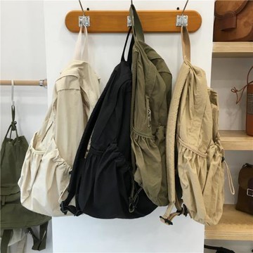 小臟柜 日韓小眾柔軟帆布包包休閑簡約書包大容量學生背包雙肩包