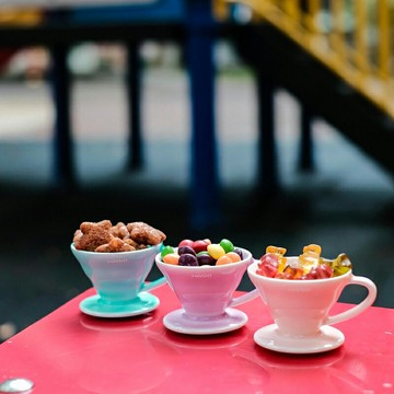 《HARIO》V60彩色迷你品飲杯 40ml 粉色/粉紫色/湖水綠