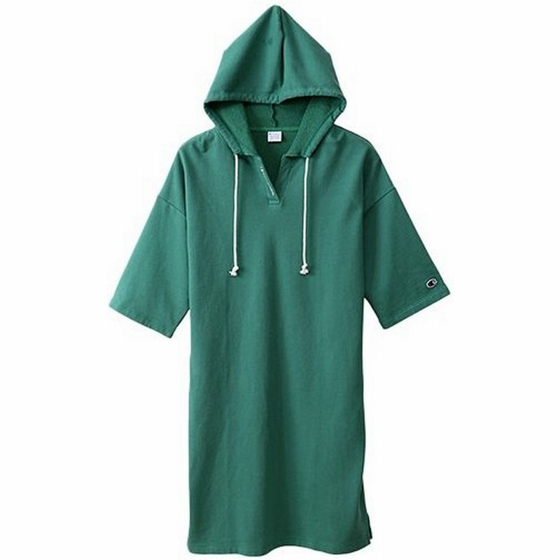 チャンピオン Champion レディース スウェットワンピース Sweat Onepiece ダークグリーン Cw P107 570 カジュアルウェア 半袖 パーカー トップス ワンピース 通販 Lineポイント最大0 5 Get Lineショッピング