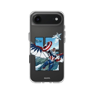 iPhone Air Clear Case（相機按鈕） 透明 - 迪士尼-漫威 Marvel - 漫威系列 - 美國隊長 – 盾牌圖案