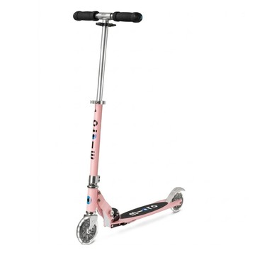 micro scooters Sprite 前輪LED超輕量滑板車  玫瑰粉  1個  手把高度63~95cm 踏板10 x 34cm